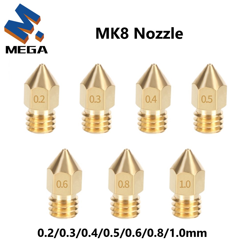 3D Printing Ender - MK8 Messing Düse 0,2/0,3/0,35/0,4/0,5/0,6/0,8/1,0mm Extruder druckkopf