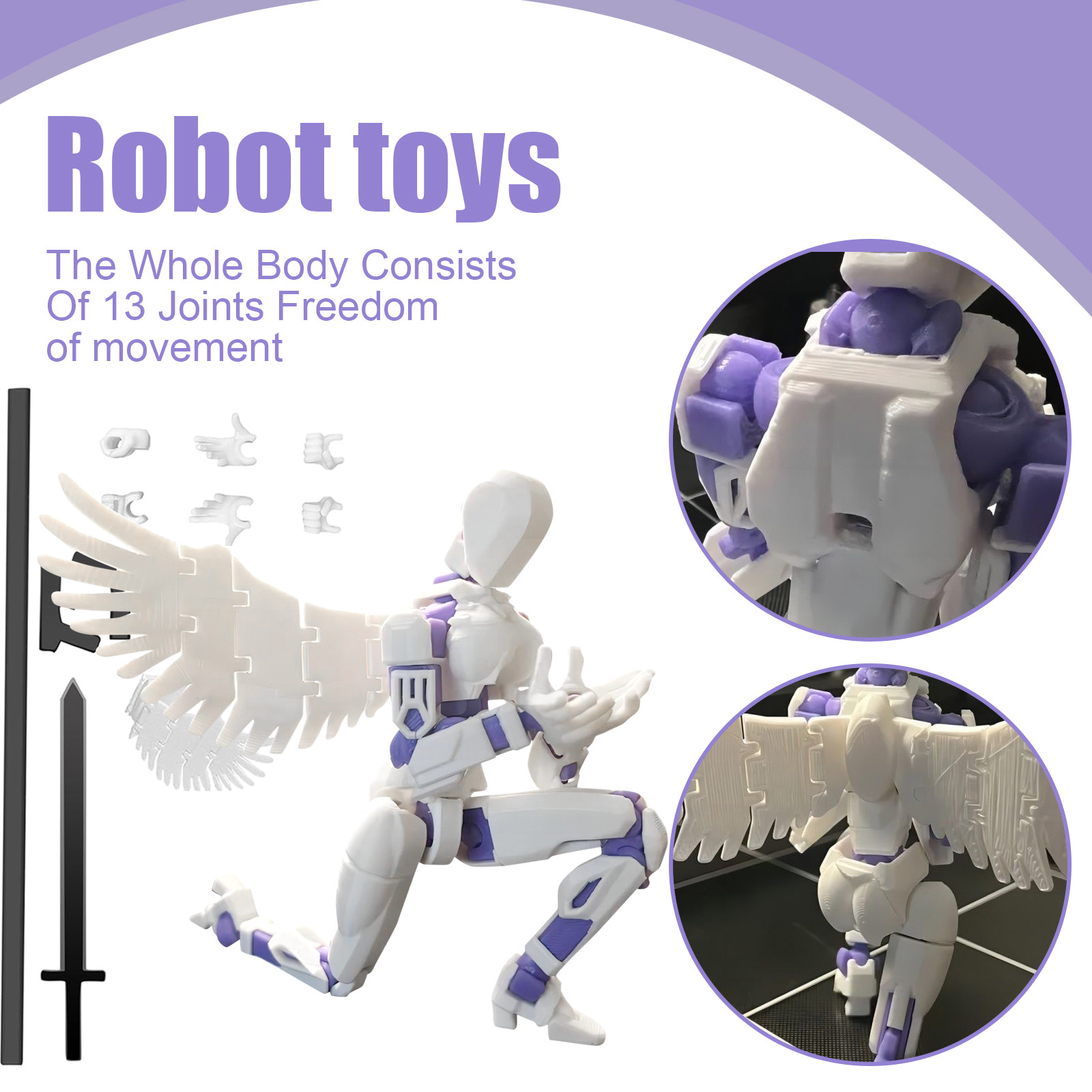 3D Printing Robot - Mehrgelenkiger beweglicher Roboter 3.0 3D-gedruckter Schaufensterpuppe