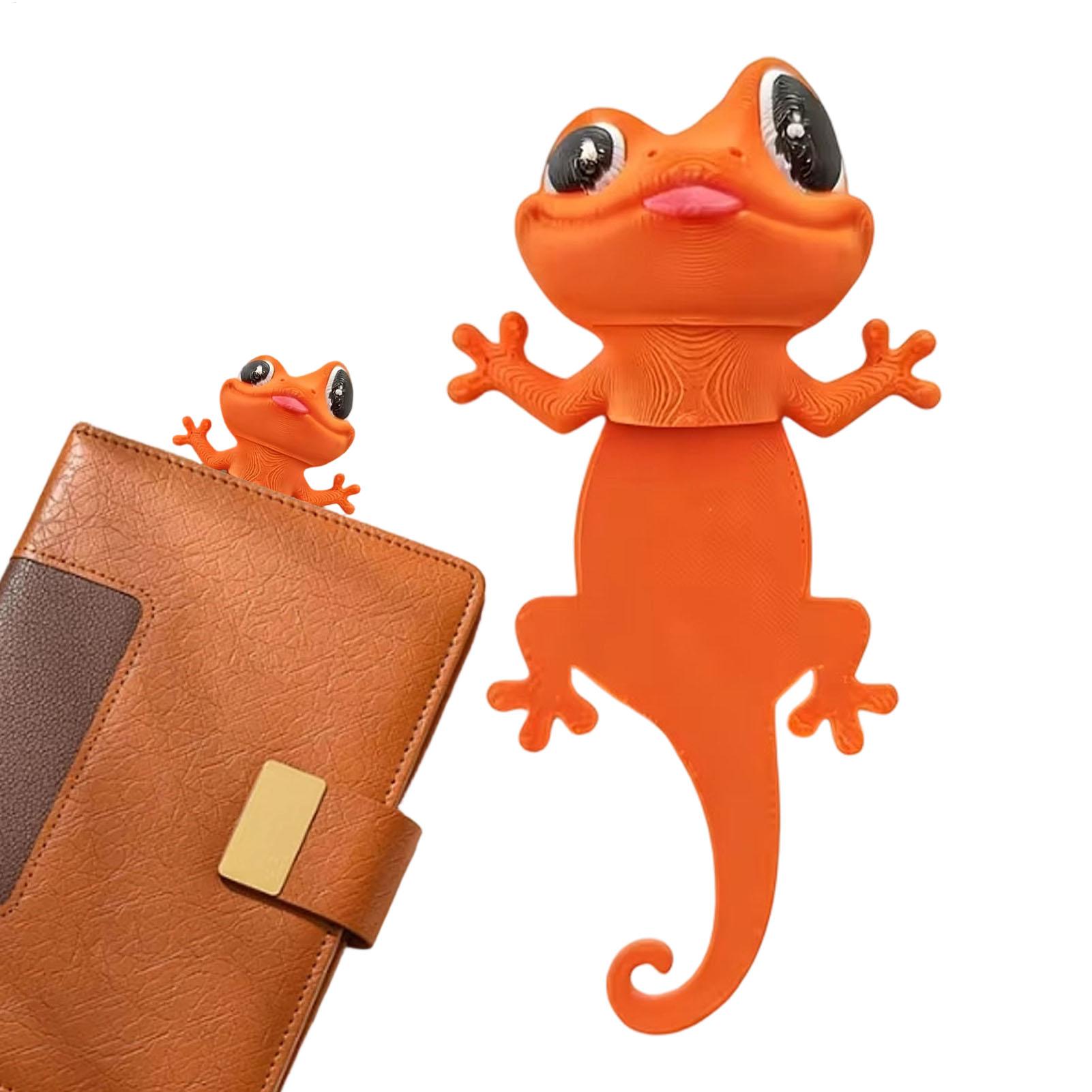 3D Printing Journal - Tier-Lesezeichen, 3D-gedruckt, Gecko-Seitenmarkierer, niedliche Lesezeichen für
