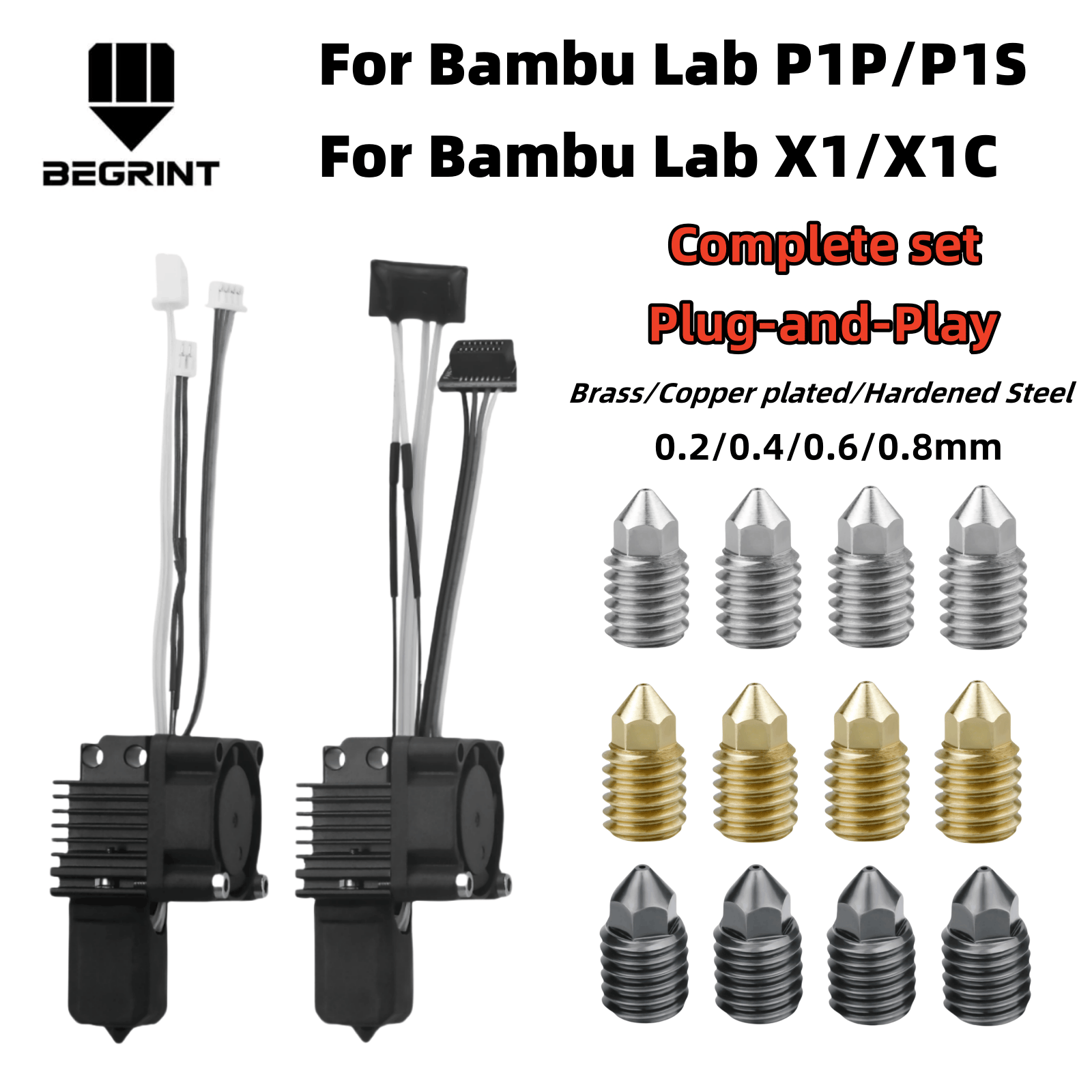 Nozzle 0.4Mm Hardened - Für Bambu Lab X1C P1P P1S