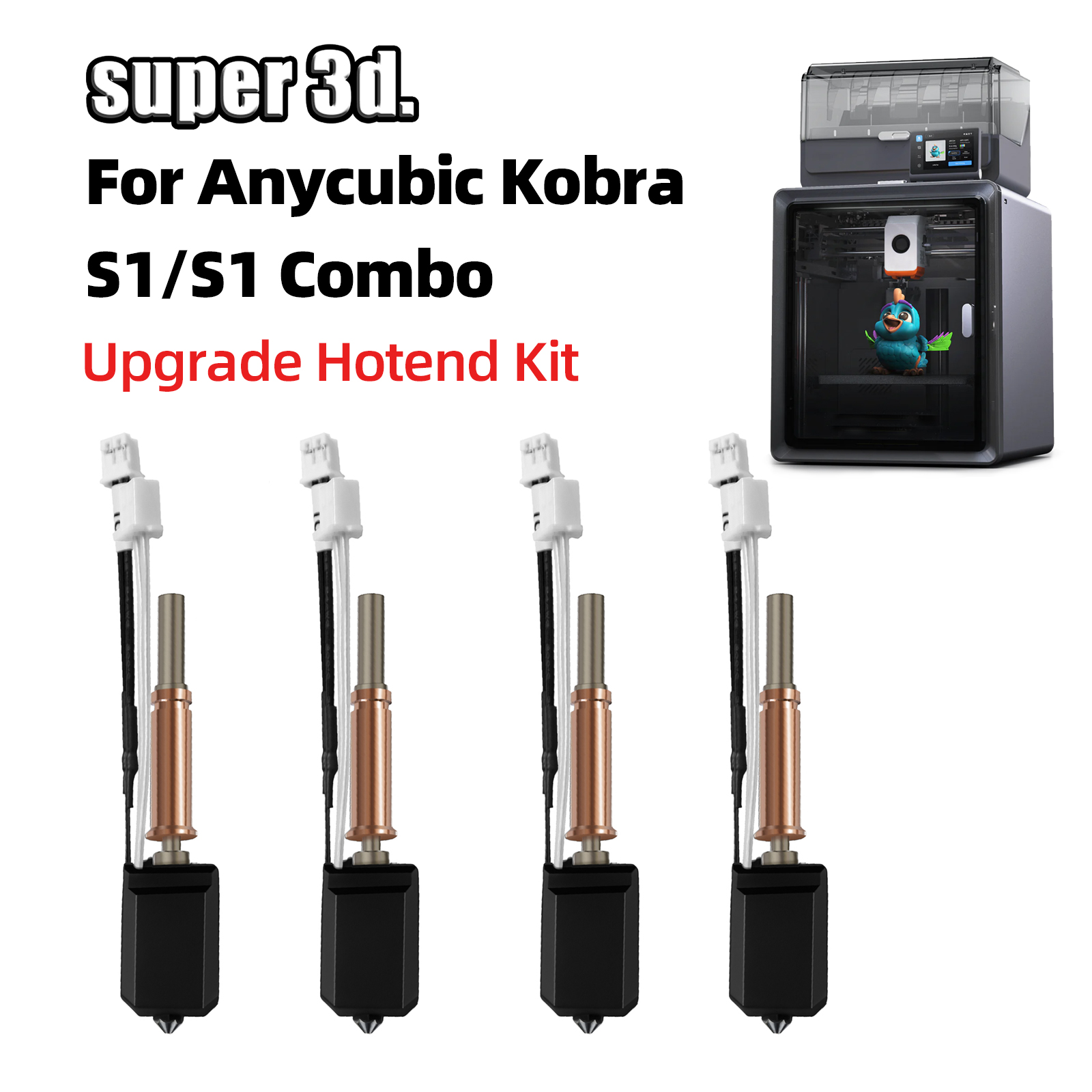 Nozzle 0.4Mm Hardened - Für Anycubic Kobra S1 Hotend Kobra