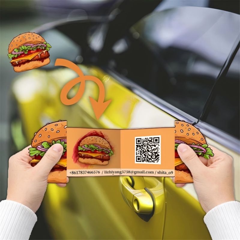 3D Printing Qr Code - Individuelle 3D-Pop-up-Visitenkarten-Vorlage, editierbare Karten, kreativer Faltflyer,