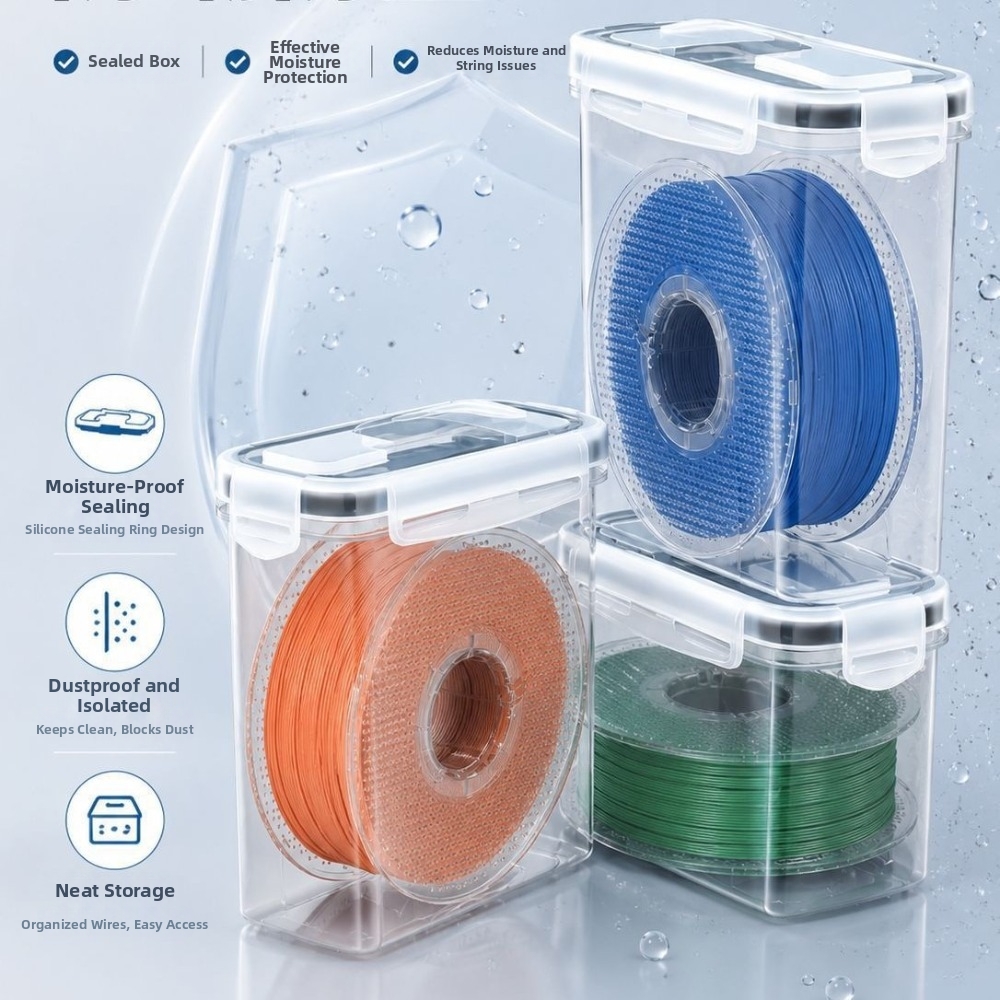 3D Printing With Pp - Transparenter Filamentbehälter Staubdicht Luftdicht 3D-Druck Filament-Aufbewahrungsbox