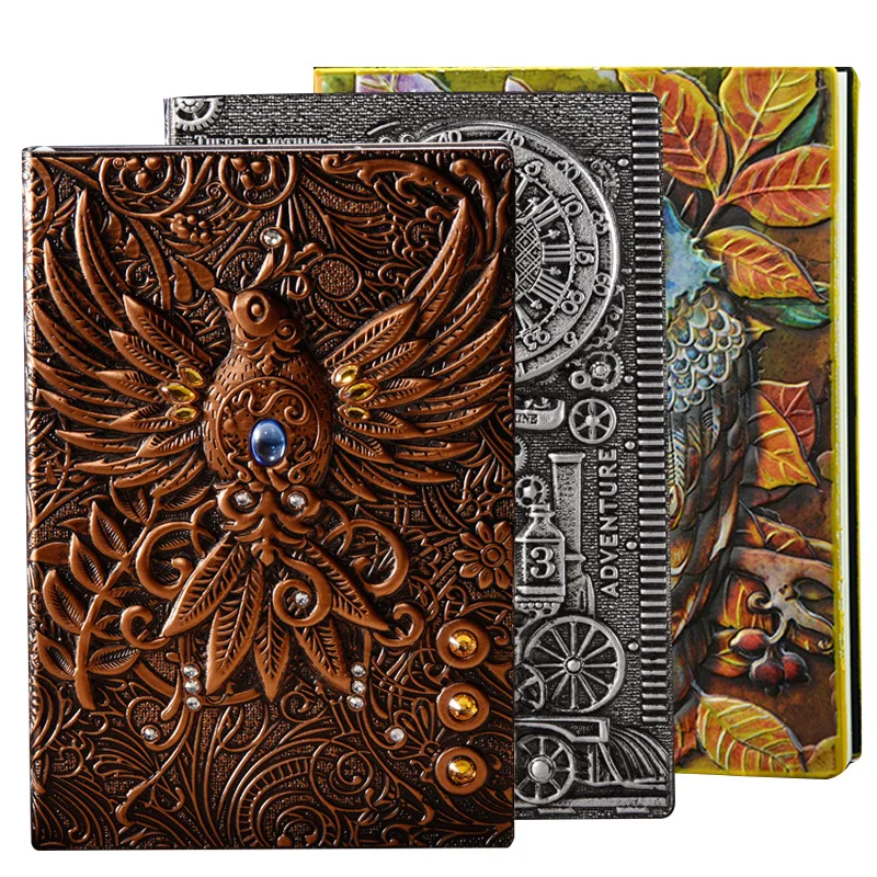 3D Printing Journal - 3D-geprägtes Notizbuch A5 mit Tiermotiven, Fantasy-Relief-Journal,