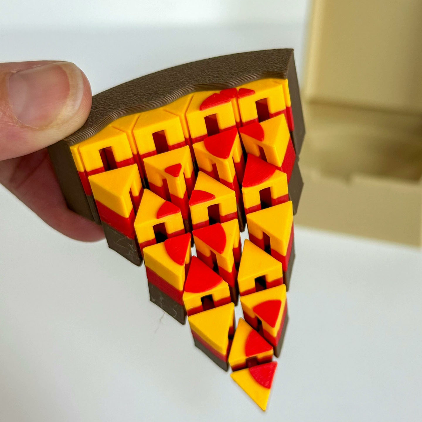 3D Printing Food - 3D-gedruckte Mini-Pizza-Skulptur-Figur, bewegliche Pizza-Figur, Deko für