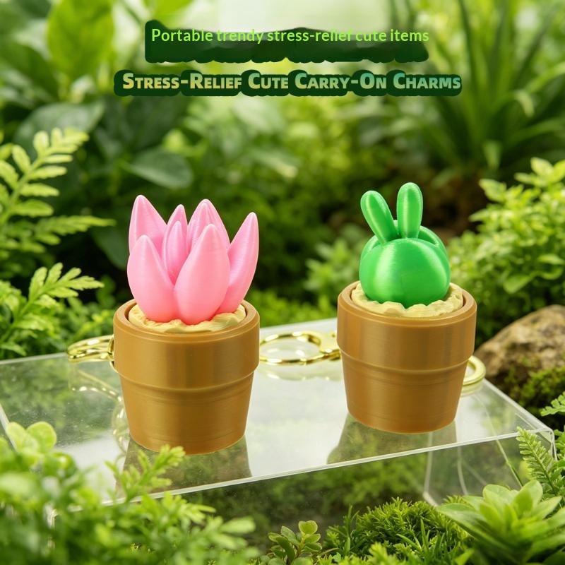 3D Printing With Pp - 3D-Gedruckter Pot Clicker Schlüsselanhänger Niedliches Mini-Fidget-Clicker-Spielzeug
