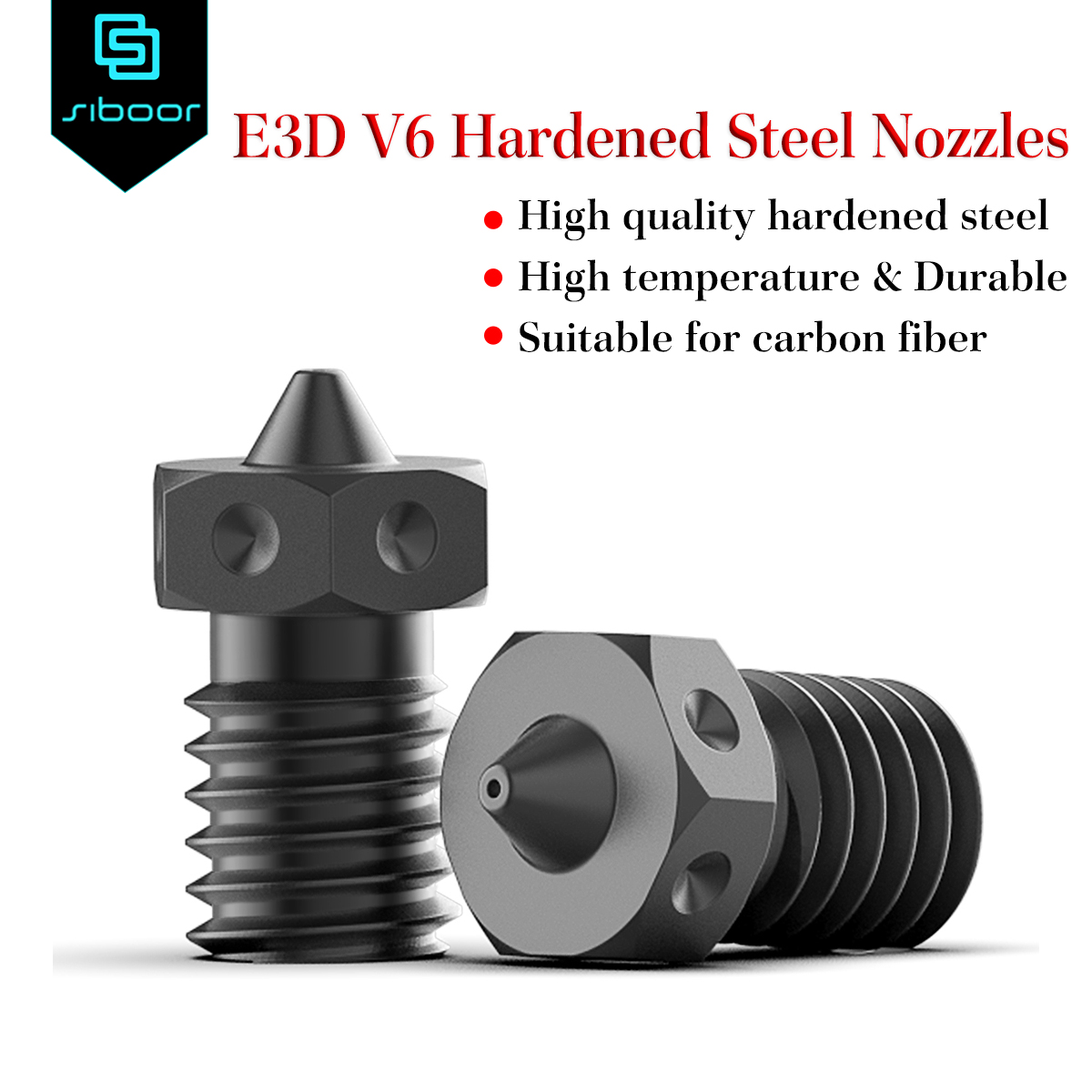 Nozzle 0.4Mm Hardened - Hochwertige E3D V6-Düse aus gehärtetem Stahl,