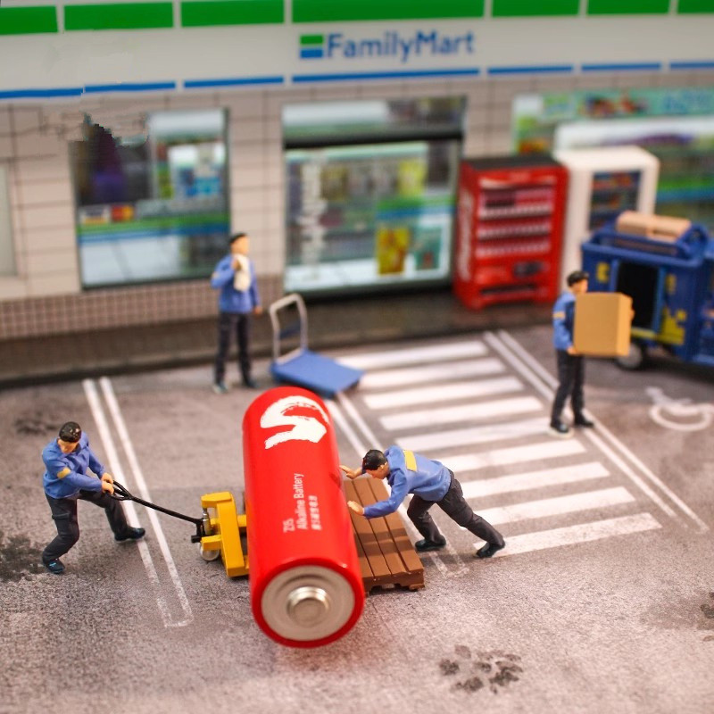 3D Printing Warehouse - Maßstab 1:64, 3D-Druck, Miniatur-Straßenansicht für Lagerarbeiter,
