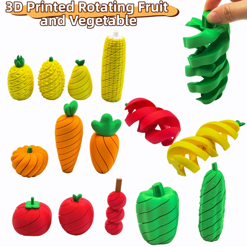 3D Printing Food - 3D-Gedruckte Obst- und Gemüse-Stressabbau-Spielzeugserie, Rotierend, Heim-Party-Dekoration