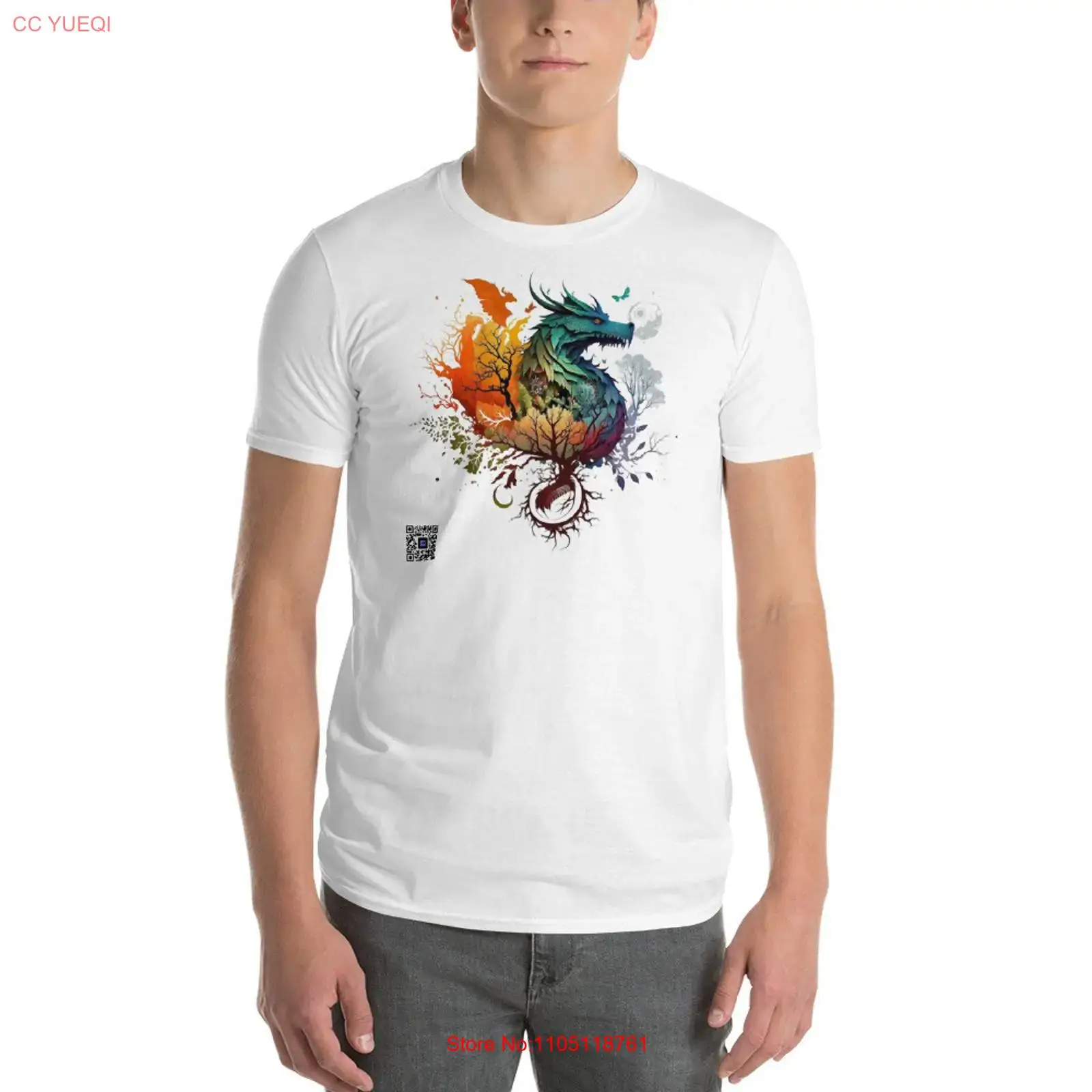 3D Printing Qr Code - Dragon T-Shirt Smartphone-Kamera, scannbar, AR-QR-Code, produziert