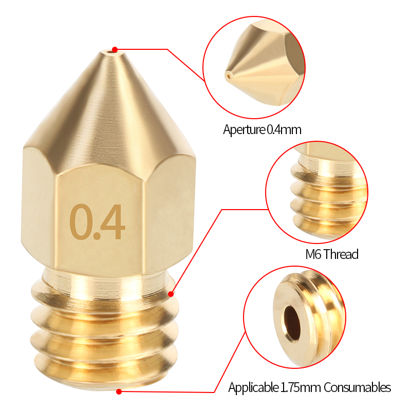 MK8 Messing Düse 0,2/0,3/0,35/ – 3D Printing Ender Bewertung und Preis