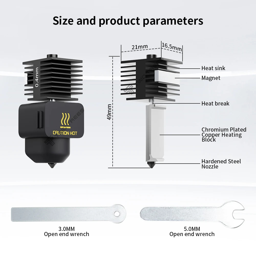 Upgrade Hotend-Kit für Bambu L – Nozzle 0.4Mm Hardened Bewertung und Preis