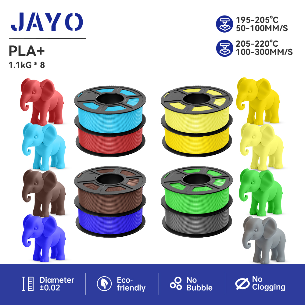 JAYO 8 Rollen PLA+ 3D-Drucker- – 3D Printing Warehouse Bewertung und Preis