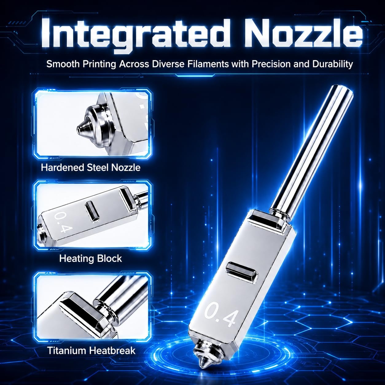 Gehärtete Stahldüsen für Anycu – Nozzle 0.4Mm Hardened Bewertung und Preis