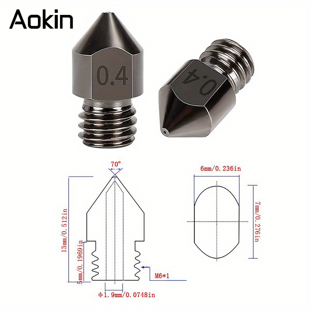 1/5/10PCS MK8 Düse Upgrade Geh – Nozzle 0.4Mm Hardened Bewertung und Preis