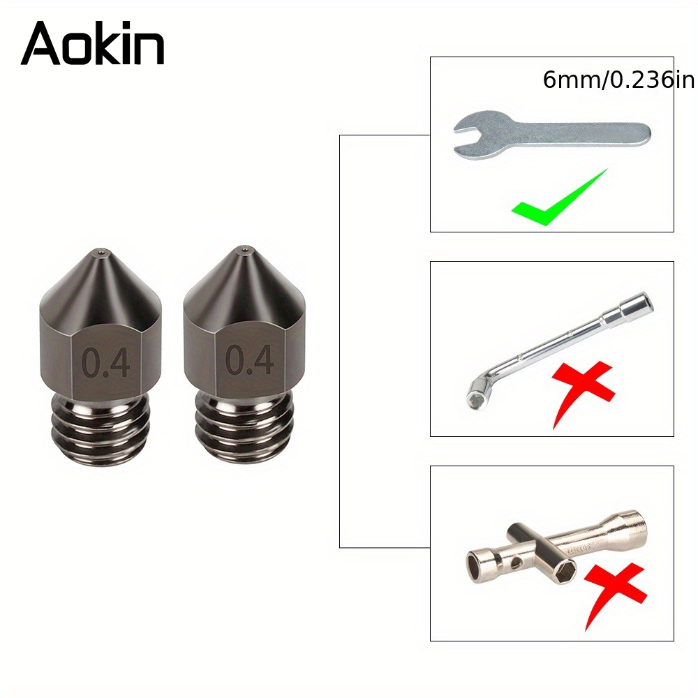 1/5/10PCS MK8 Düse Upgrade Geh – Nozzle 0.4Mm Hardened Bewertung und Preis