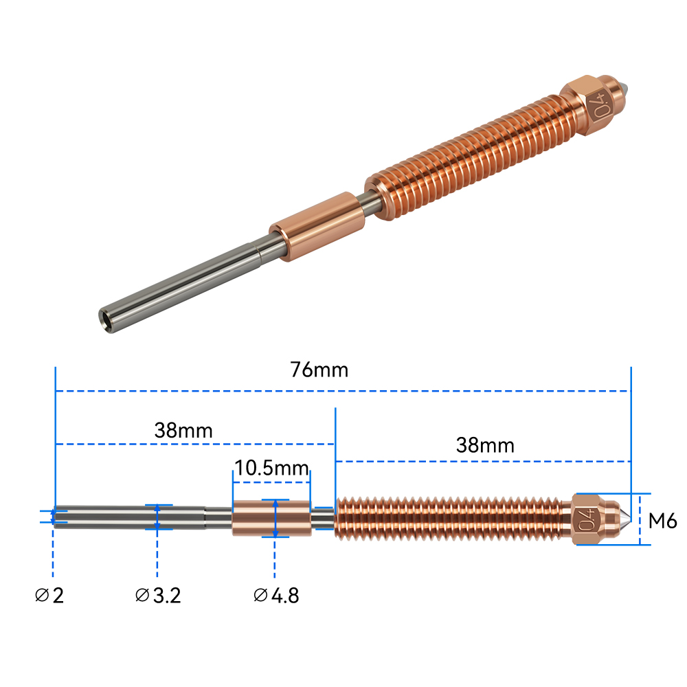 Einhorn-Hartstahldüse für Crea – Nozzle 0.4Mm Hardened Bewertung und Preis