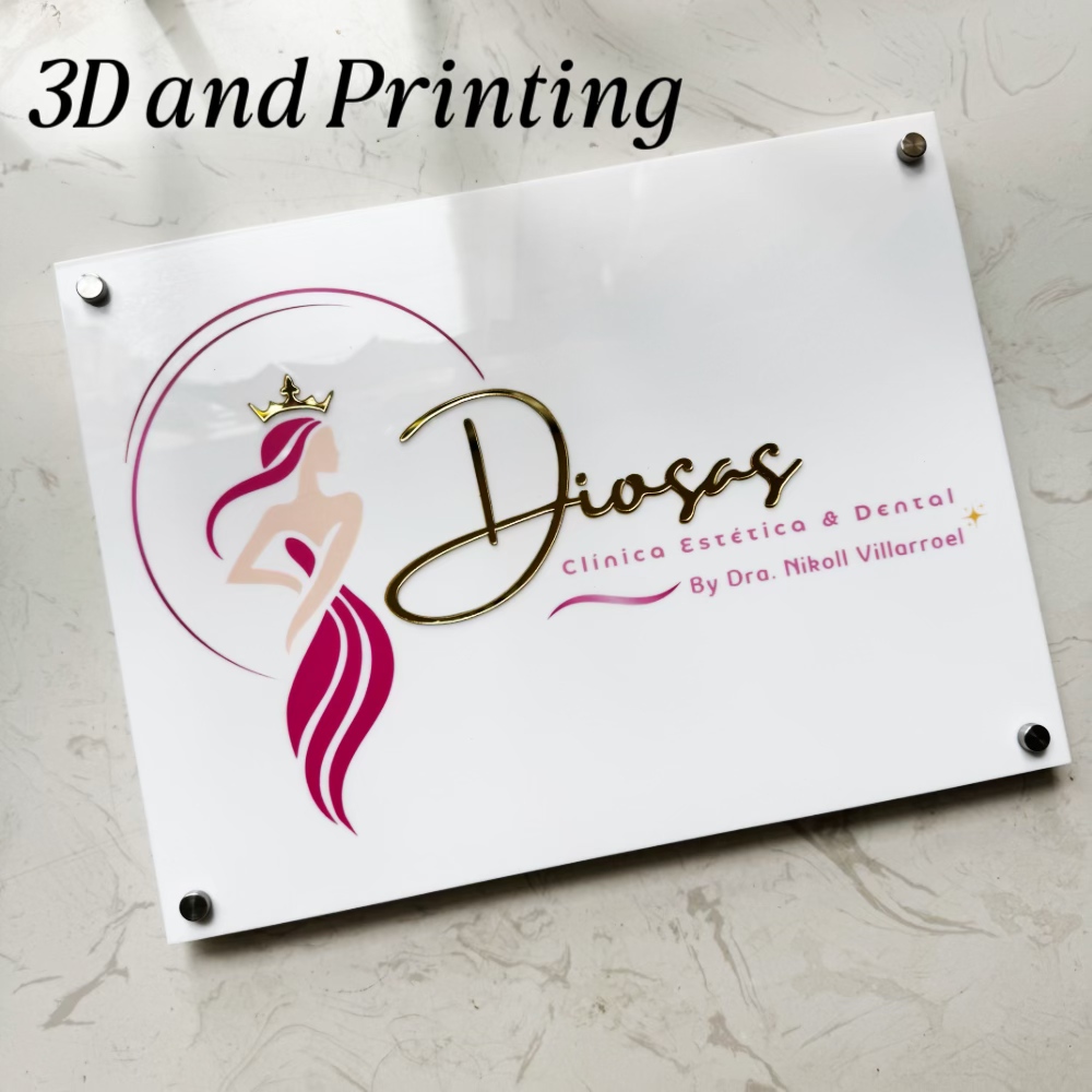 Modernes weißes Acrylschild mi – 3D Printing Qr Code Bewertung und Preis