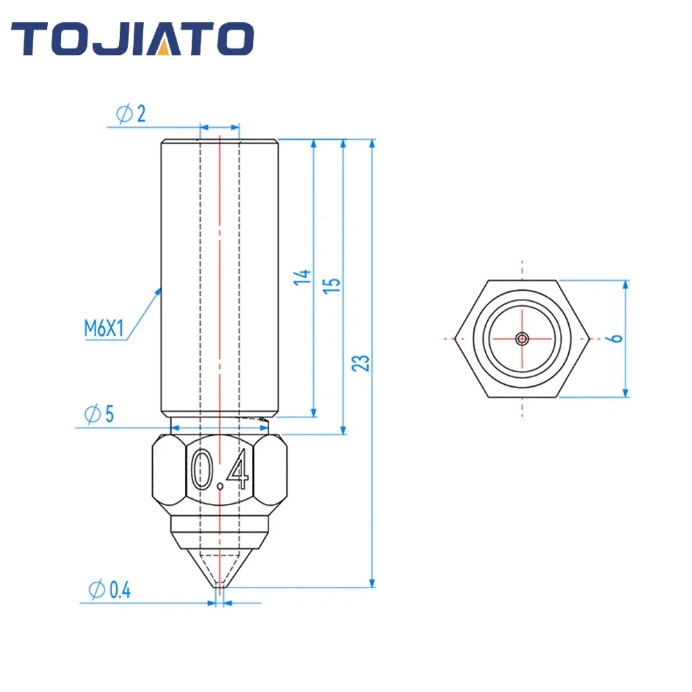 Hochgeschwindigkeits-Vulkandüs – Nozzle 0.4Mm Hardened Bewertung und Preis