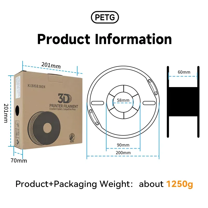 Kingroon PETG Filament 1,75mm  – 3D Printing Warehouse Bewertung und Preis