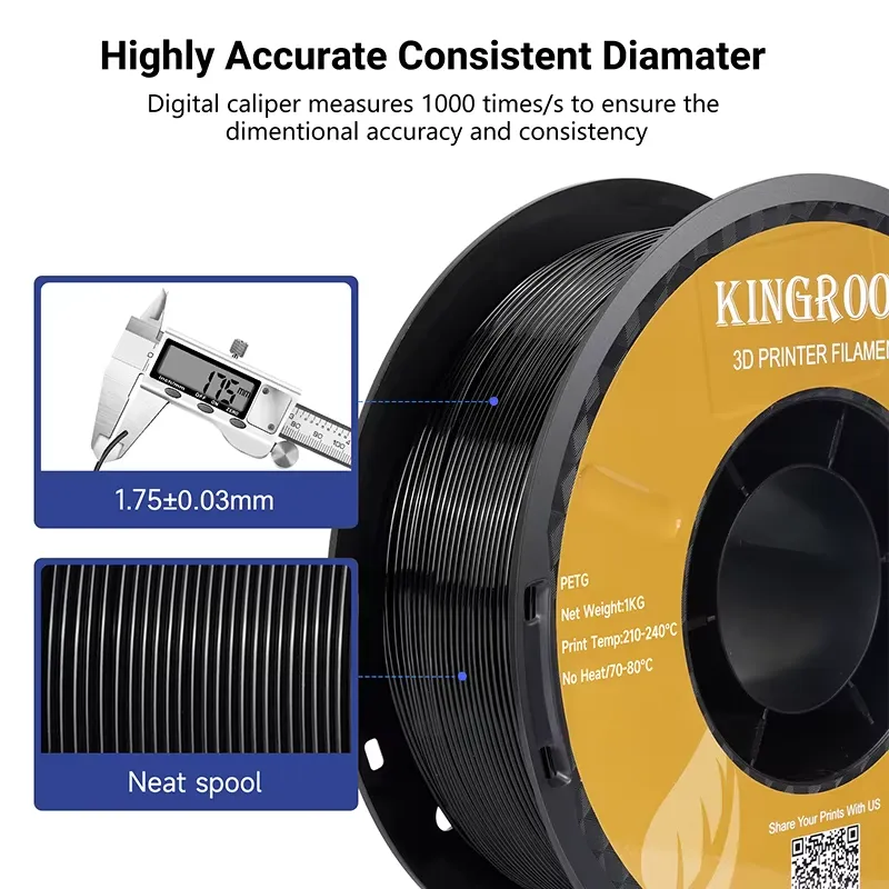 Kingroon PETG Filament 1,75mm  – 3D Printing Warehouse Bewertung und Preis